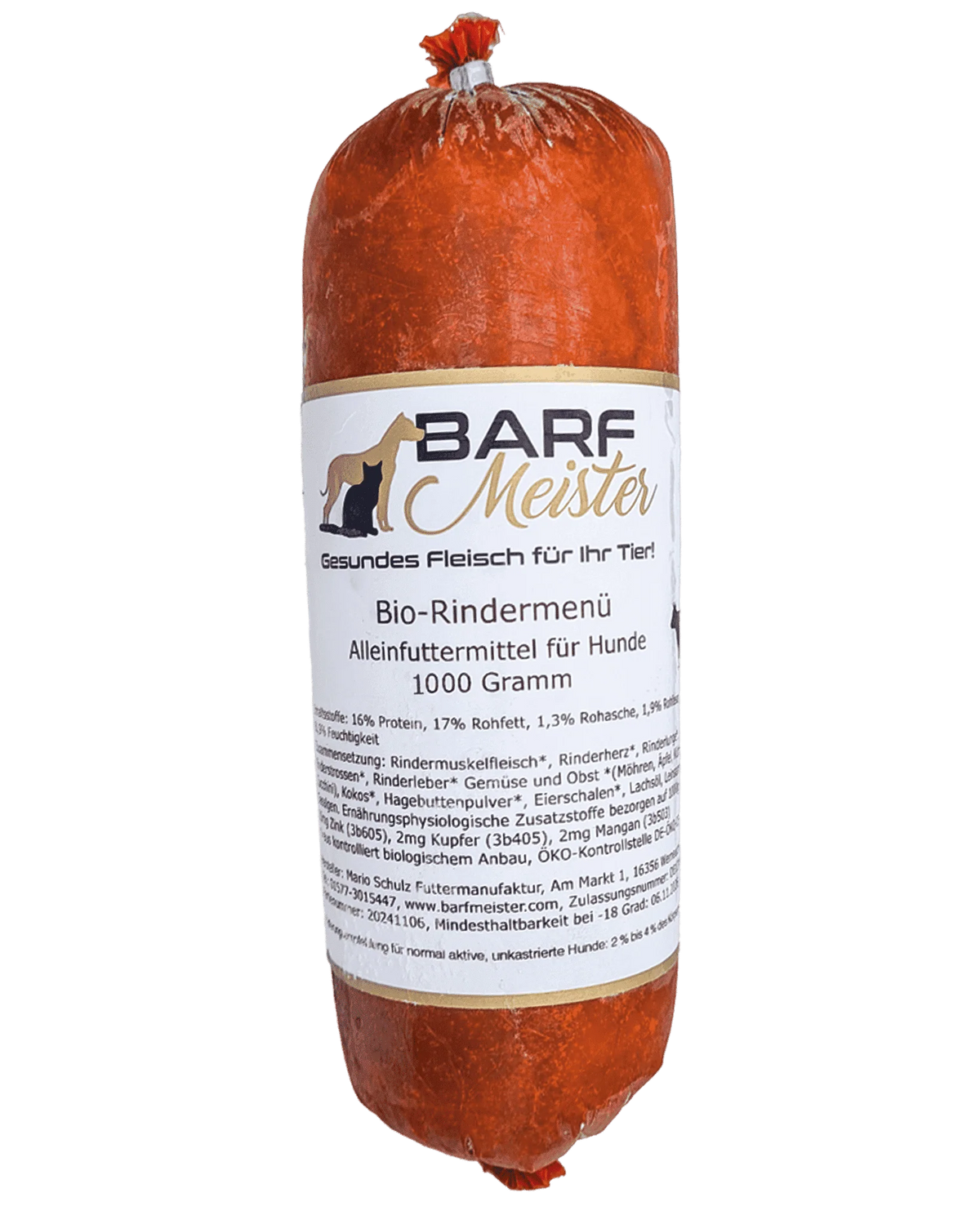 Barfmeister Komplettmenü Bio Rind (Mitte)