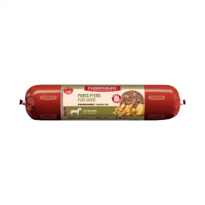 Fleischeslust - Wurst Pures Pferd mit Kartoffel