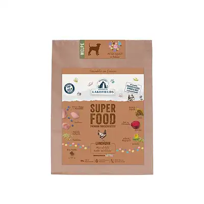 BIO-hundefutter, getreidefrei, hypoallergenisch, mit natürlichen Zutaten, für Hunde verschiedener Rassen, hochwertige Proteinquellen, ohne Konservierungsstoffe, ideal für eine gesunde Ernährung, Super Food Trockenfutter.