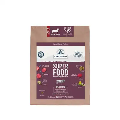 Weidehorn Hundetrockenfutter, hypoallergenisch, für kleine Hunde, mit Weiderind, frei von Getreide & Soja, hochwertige Zutaten, schonend hergestellt, ideal für eine ausgewogene Ernährung.